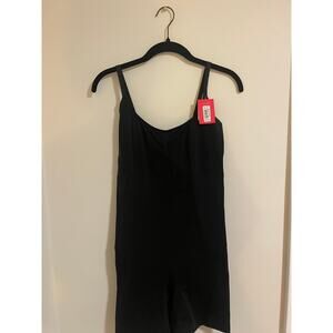 NWT new SPANX Women's 1X OnCore Mid-Thigh Bodysuit Body Shaper Black 1XL